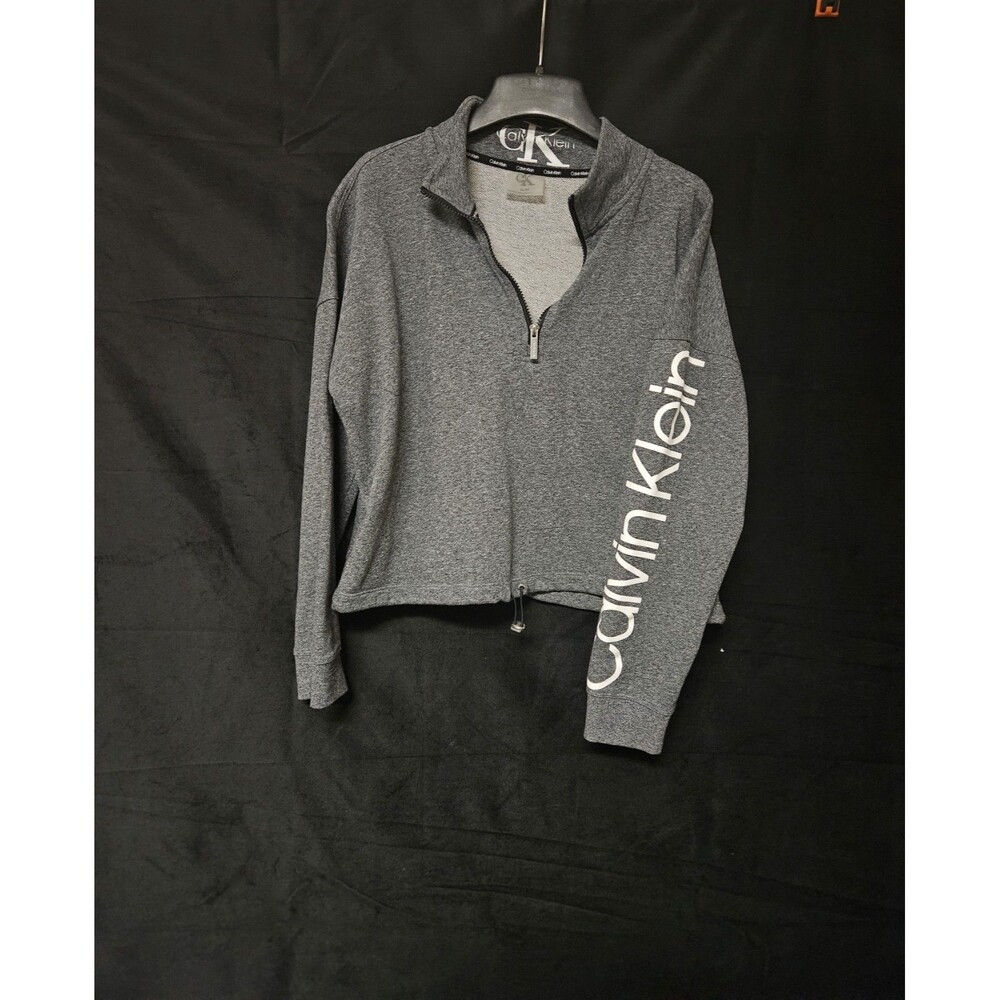 Women's Size XL Calvin Klein Crop Sweatshirt toggle tie at waist